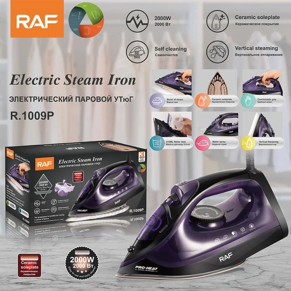 RAF R.1009P 2000W Electric Steam Iron