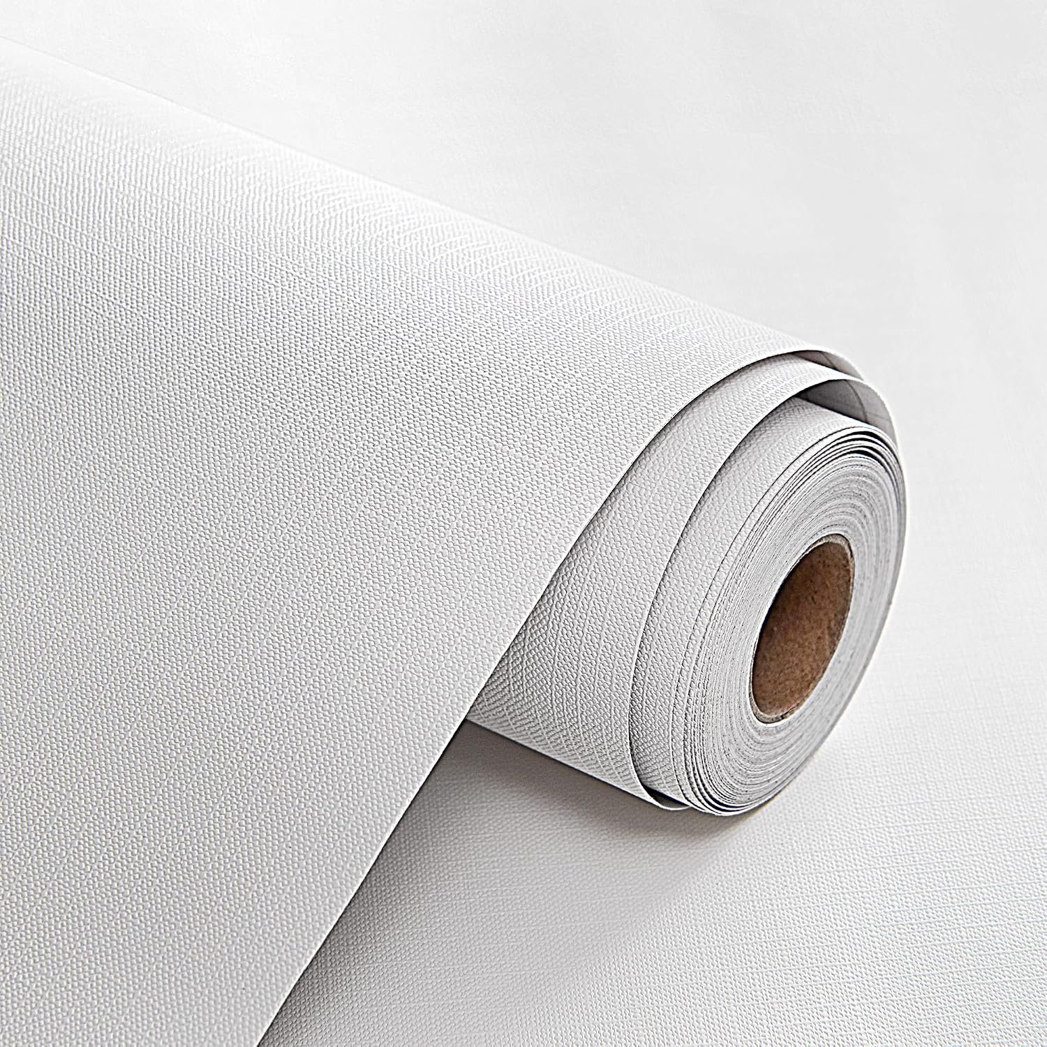 White Textured Peel-and-Stick Wallpaper Roll