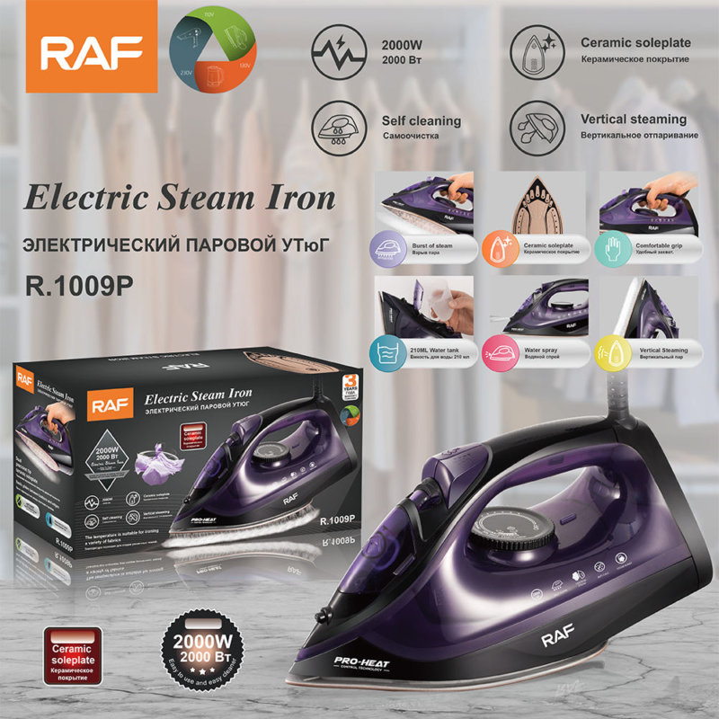 RAF R.1009P 2000W Electric Steam Iron