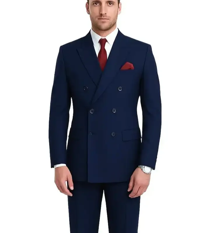 Men’s Navy Double-Breasted Suit