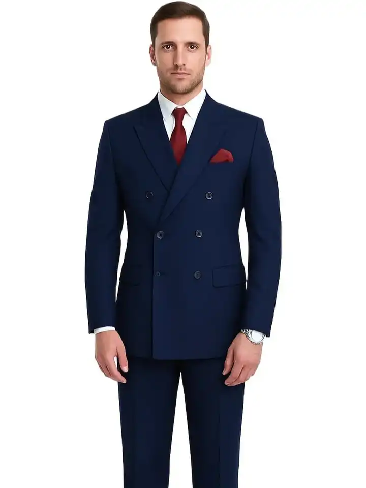Men’s Navy Double-Breasted Suit