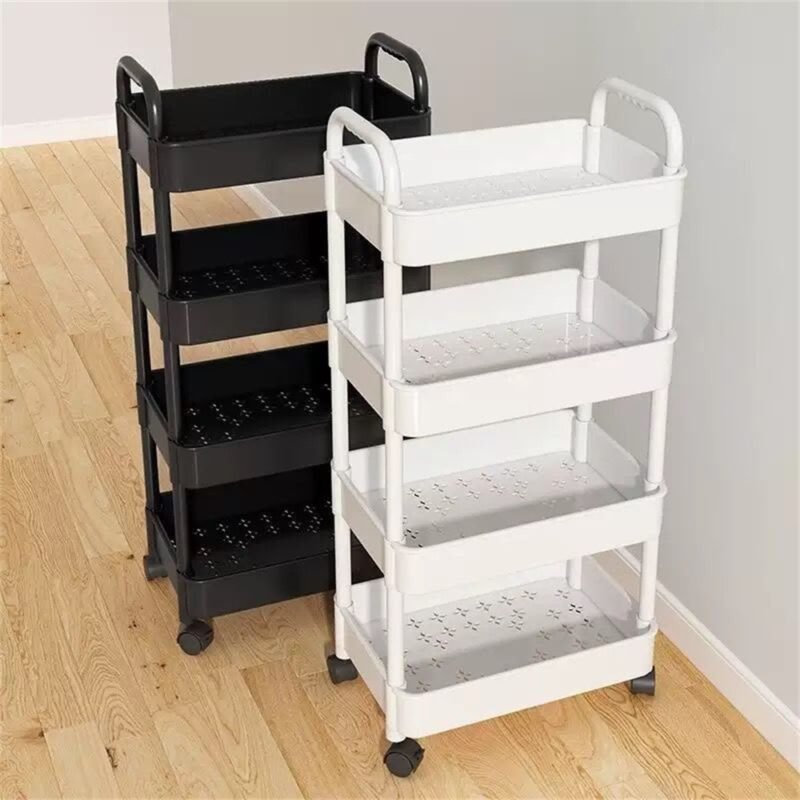 4-Tier Rolling Storage Cart with Wheels
