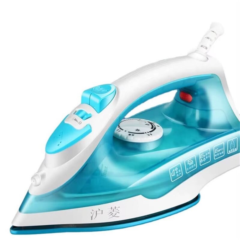 Non-Stick Steam Iron, Blue & White